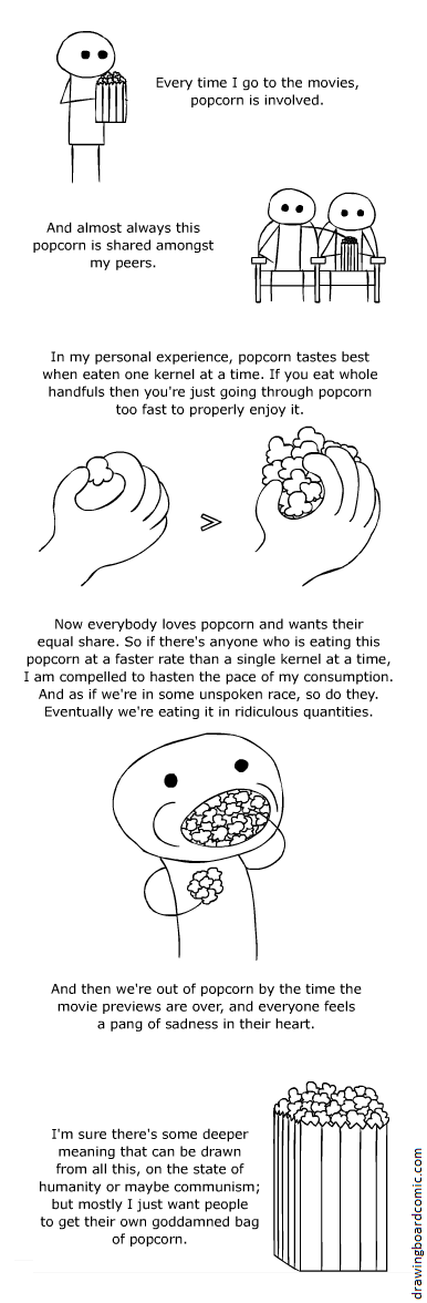 The free refills make it easier, but no one is ever willing to leave to go get them.