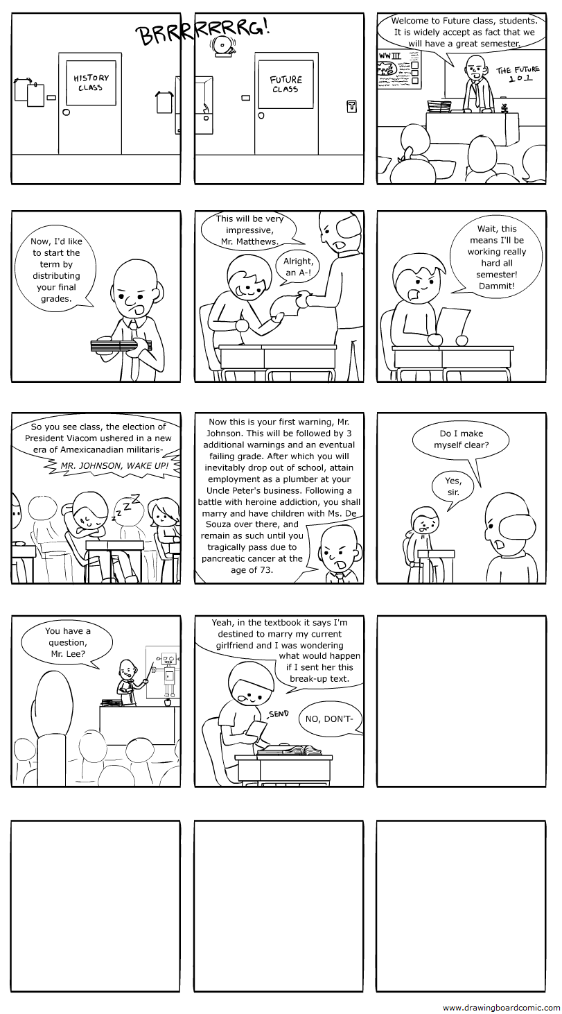 Never look youself up in the future textbook. Not unless you want to ruin your day.