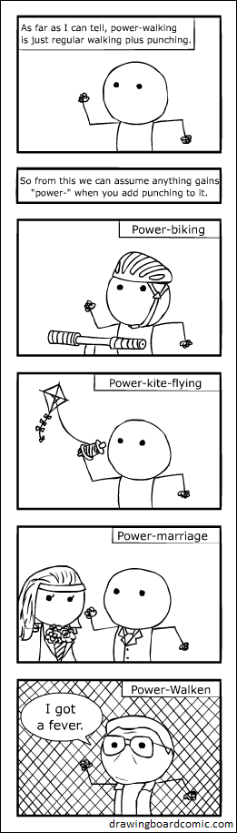 Power-napping is obviously either napping while punching or napping while dreaming about punching.