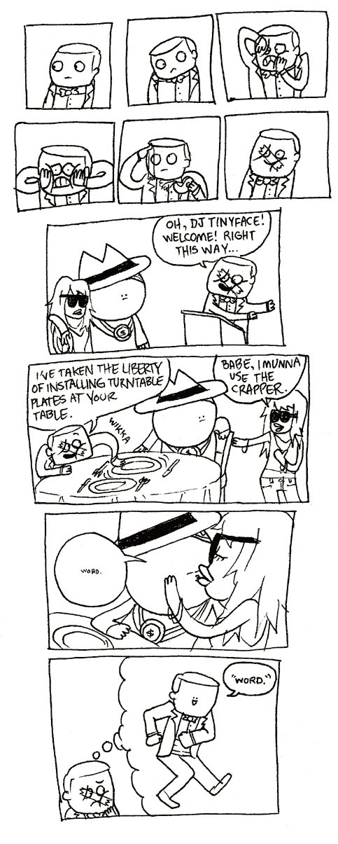 Some men are born with tiny faces, and some have tiny faces thrust upon them.